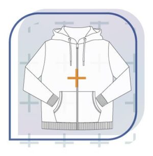 純色拉鍊連帽衛衣