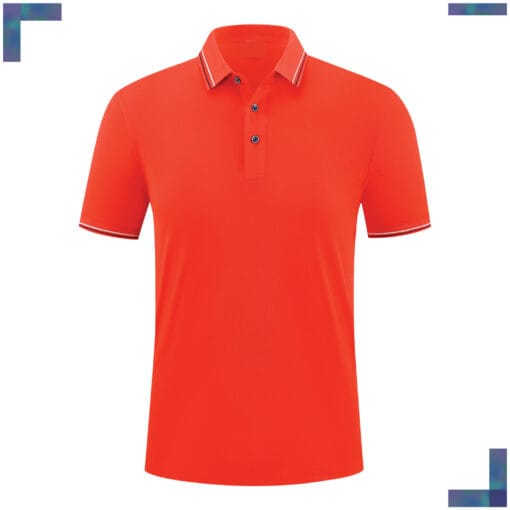 R307 - 運動質地 - 190g 條紋領 Polo shirt - Image 11