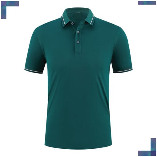R307 - 運動質地 - 190g 條紋領 Polo shirt - Image 14