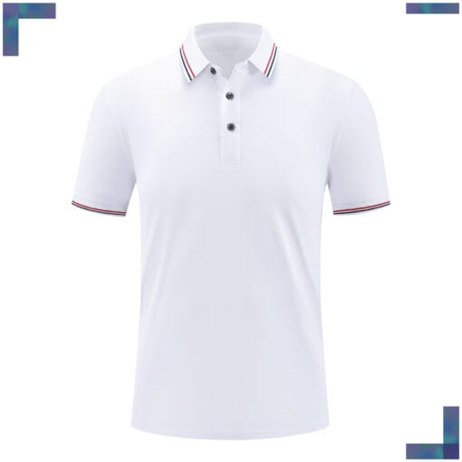 R307 - 運動質地 - 190g 條紋領 Polo shirt - Image 18