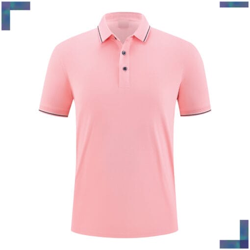 R307 - 運動質地 - 190g 條紋領 Polo shirt - Image 15