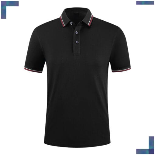 R307 - 運動質地 - 190g 條紋領 Polo shirt - Image 12