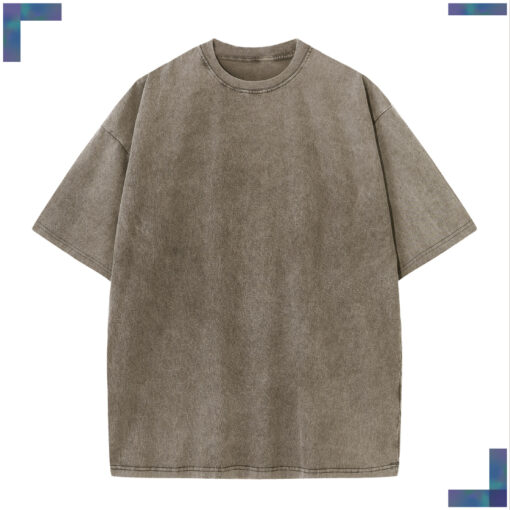 R-XH23 - 跌膊款T shirt 洗水復古 - Image 8