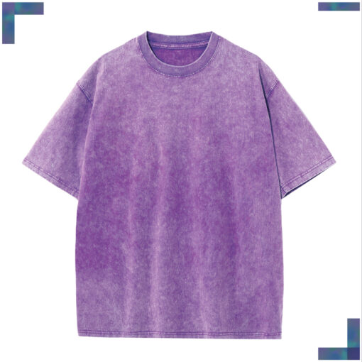 R-XH23 - 跌膊款T shirt 洗水復古 - Image 7