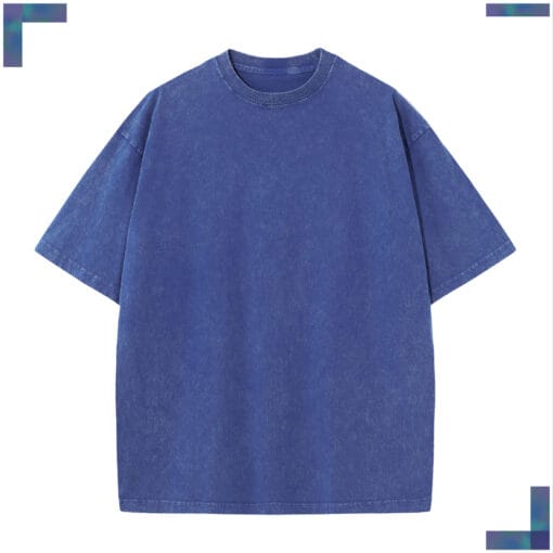R-XH23 - 跌膊款T shirt 洗水復古 - Image 3