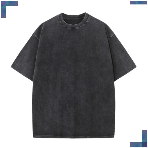 R-XH23 - 跌膊款T shirt 洗水復古 - Image 6