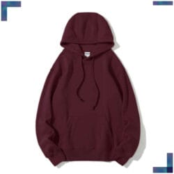 AG 1107 400g Polar Fleece Hoodie - 酒紅